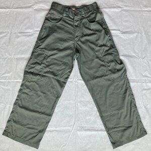 Vintage Y2K KIK WEAR Nylon Cargo Pants Size 28 Streetwear